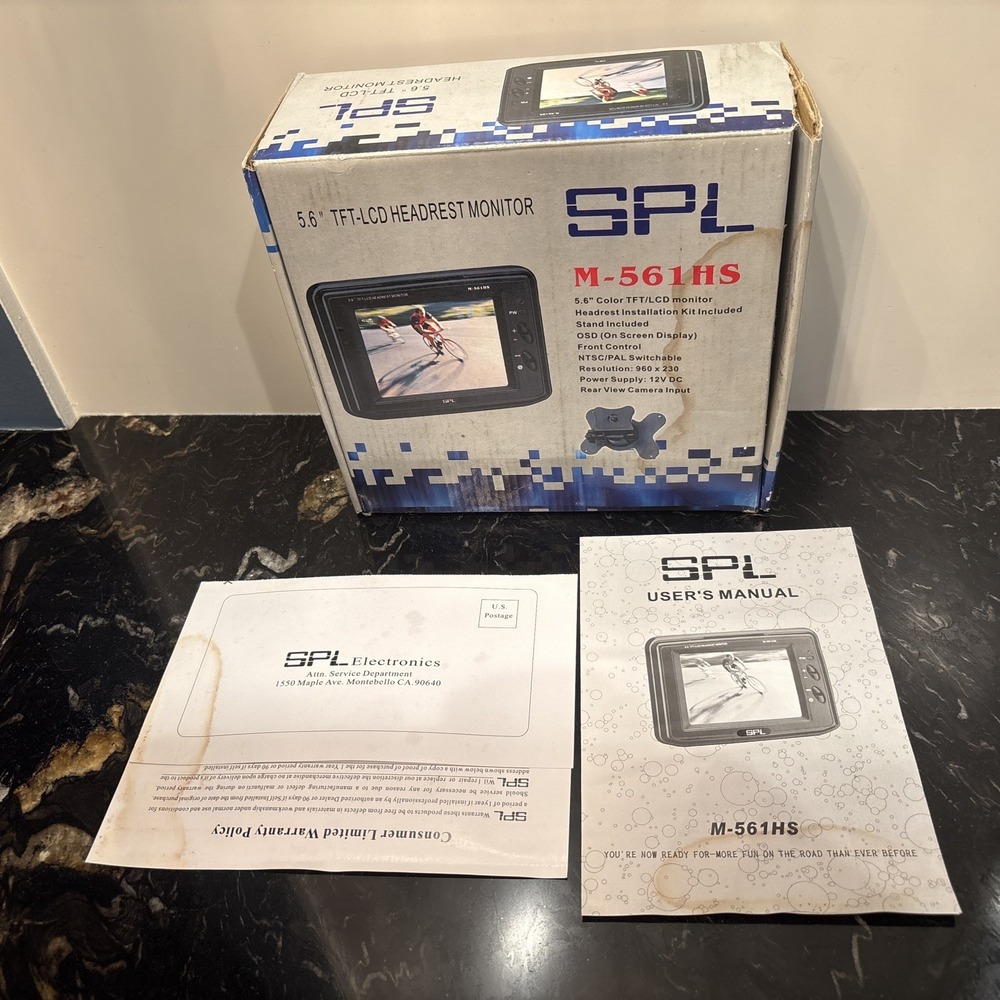 Audiovox LCM0565 5.6" TFT LCD Monitor with Headrest Housing NEW IN PACKAGE